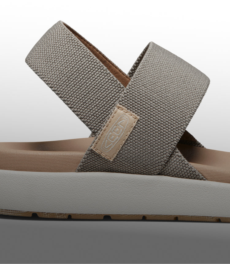 A close-up of the back strap of a KEEN Elle sandal.