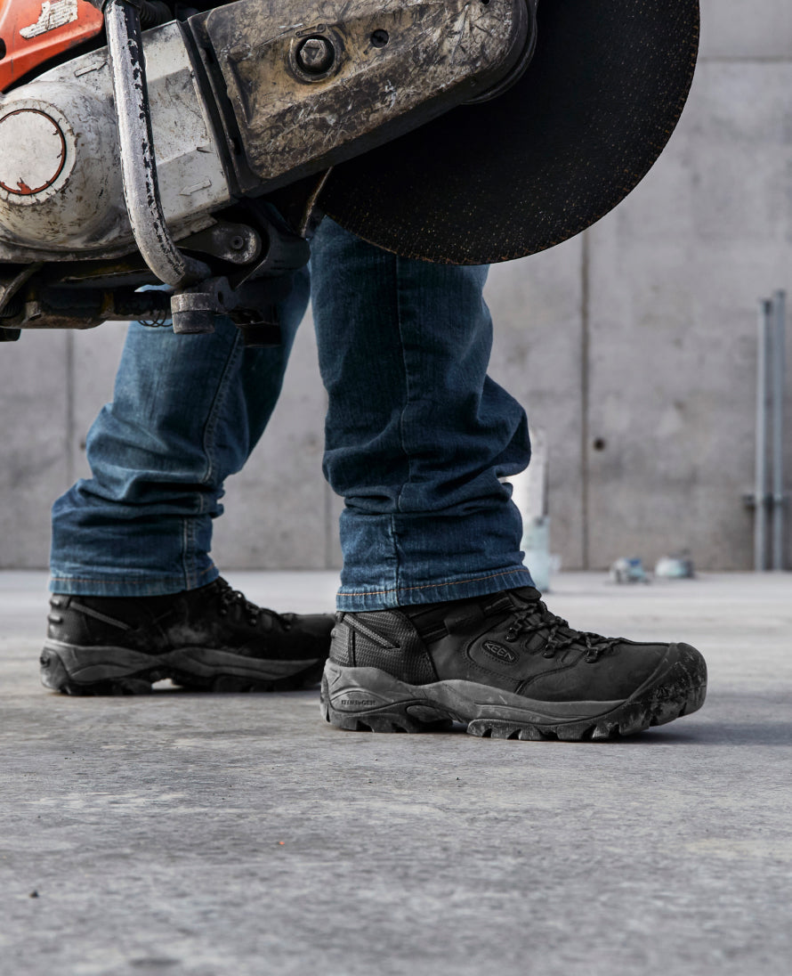 Men's Work Hiking Boots Black/Iron KEEN Footwear