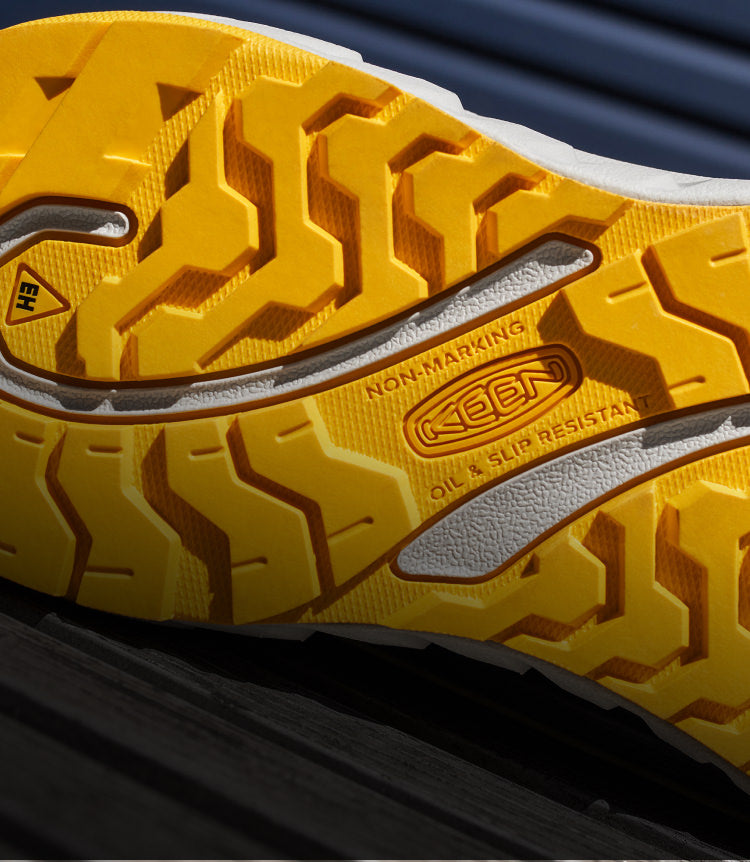 Men's Arvada Mid Work Sneaker Black/Yellow KEEN Footwear KEEN