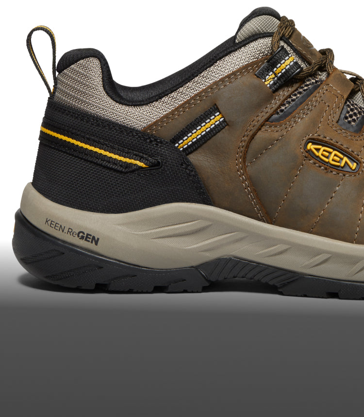 Men s Flint II Soft Toe Cascade Brown Golden Rod KEEN Footwear