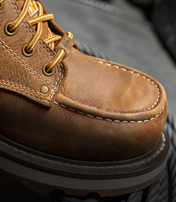 A close-up of a KEEN Cincinnati work boot.
