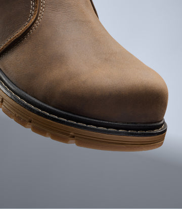 Men's San Jose Pull-On 90° Heel Boot (Aluminum Toe)  |  Cascade Brown/Gum