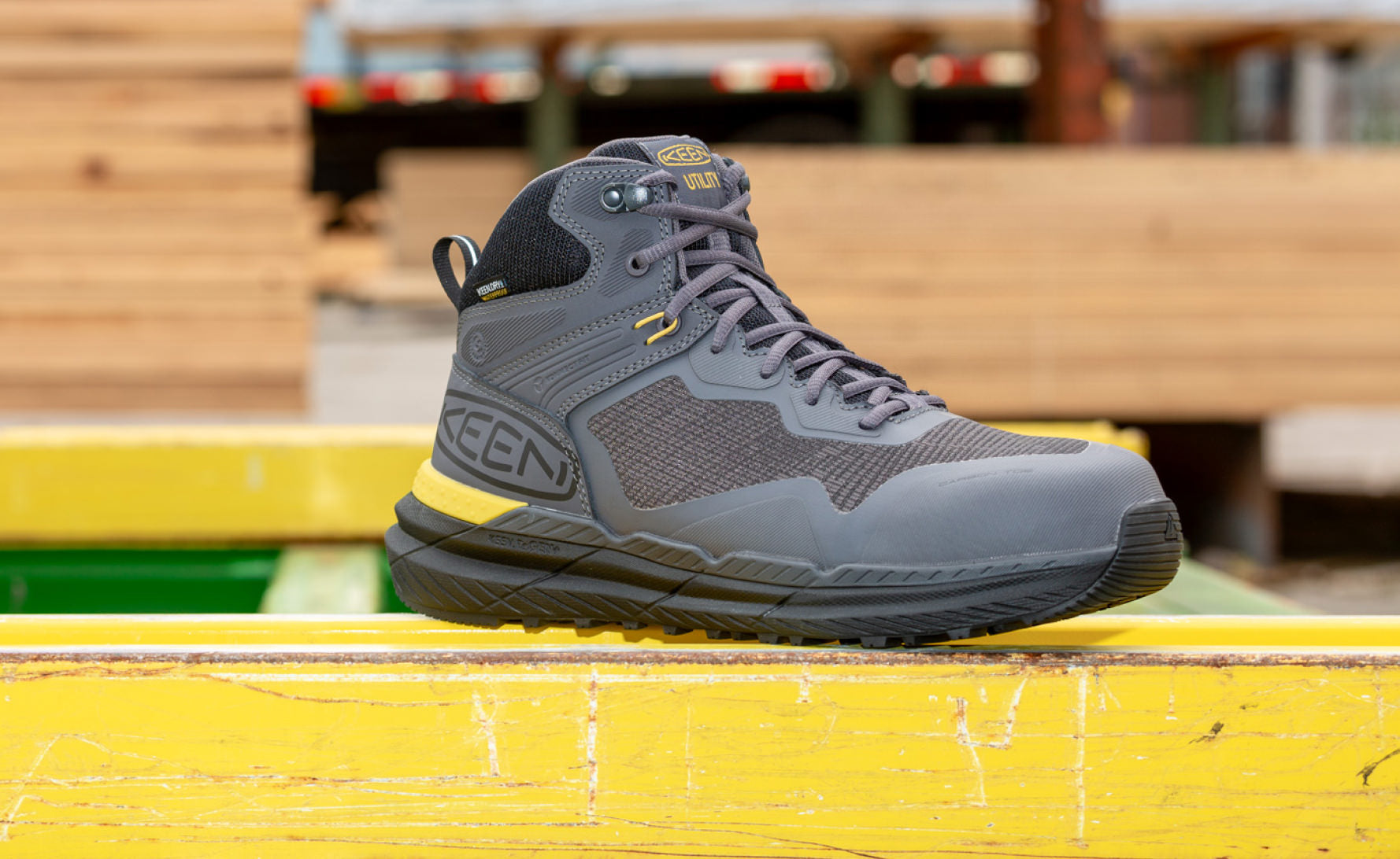 keencrew10専用ページ Men's Synchro Waterproof Work Boot (Carbon Toe) | Magnet/Black