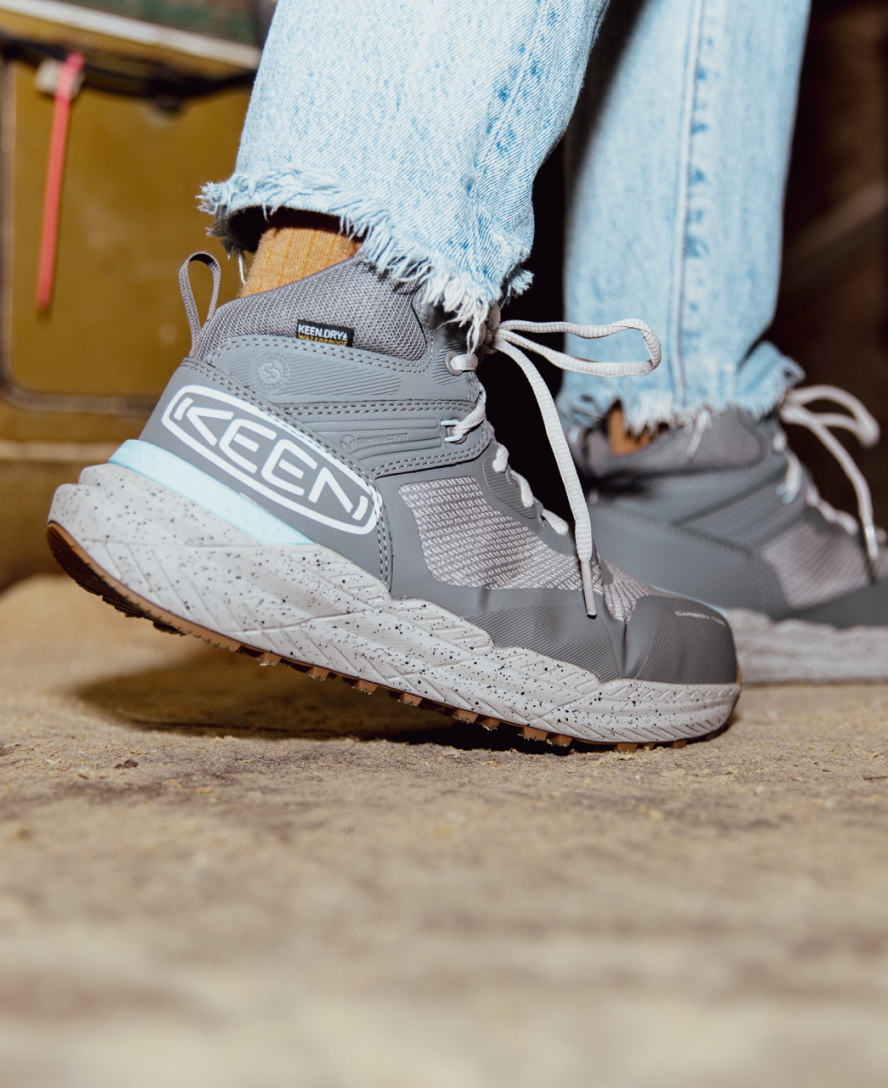 Women's Synchro Waterproof Work Boot (Carbon Toe) | Steel Grey/Gum