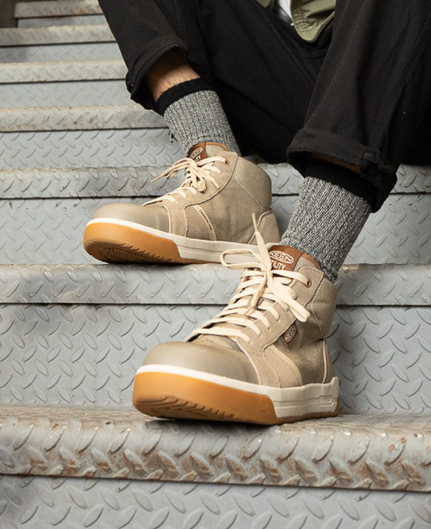 Men's Carbon Toe Leather Work Sneaker Tan KEEN Footwear