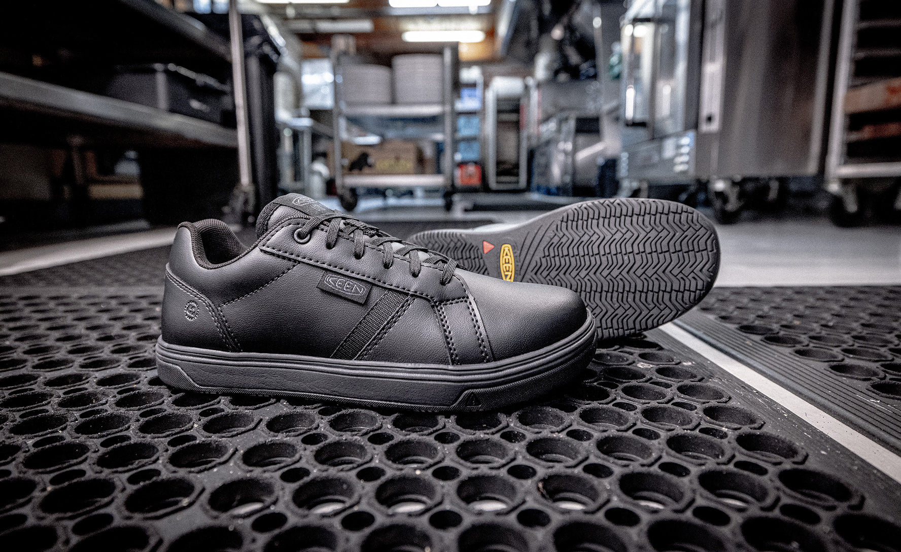 Women's Kenton WTX Work Shoe (Soft Toe) | Black/Black | KEEN Footwear