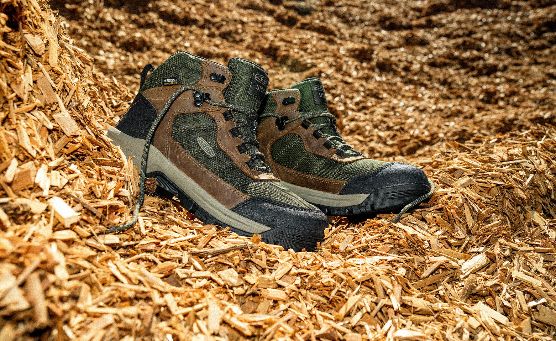 Men's Skokie Waterproof Work Boot (Soft Toe) Forest Night/Black