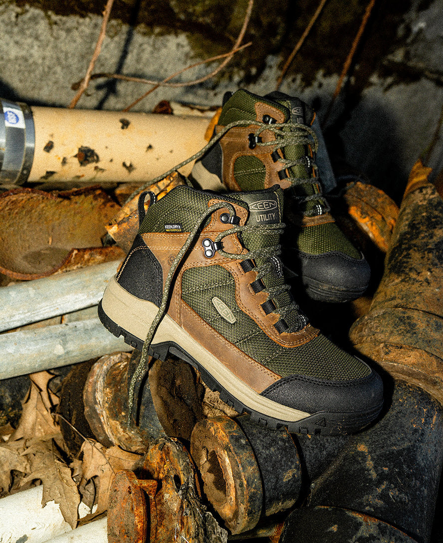 Men's Skokie Waterproof Work Boot (Soft Toe) | Forest Night/Black