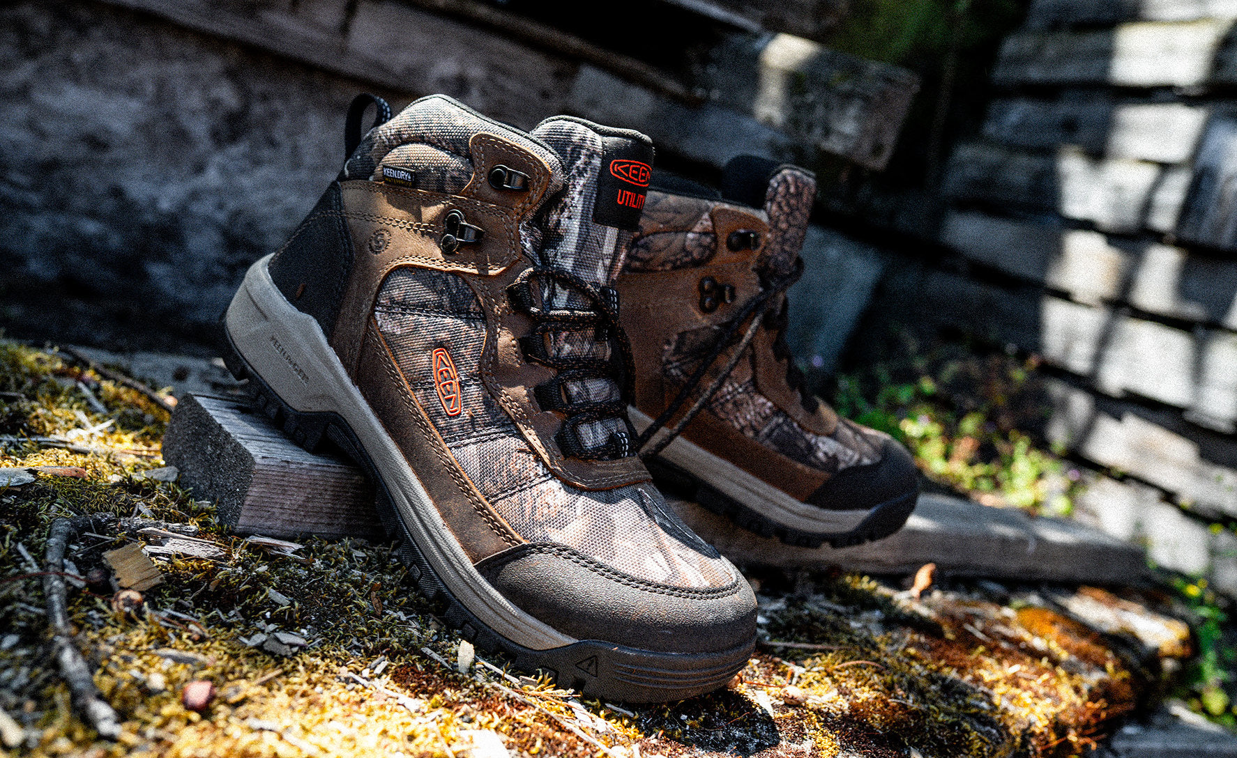 NEW KEEN men\'s skokie waterproof carbon toe work boot in camo/black KEEN Men main image 2