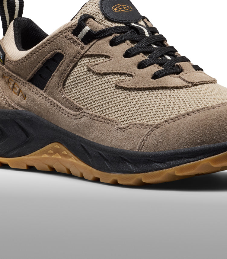 Big Kids' Hightrail Waterproof Hiking Shoe | Birch/Daffodil | KEEN