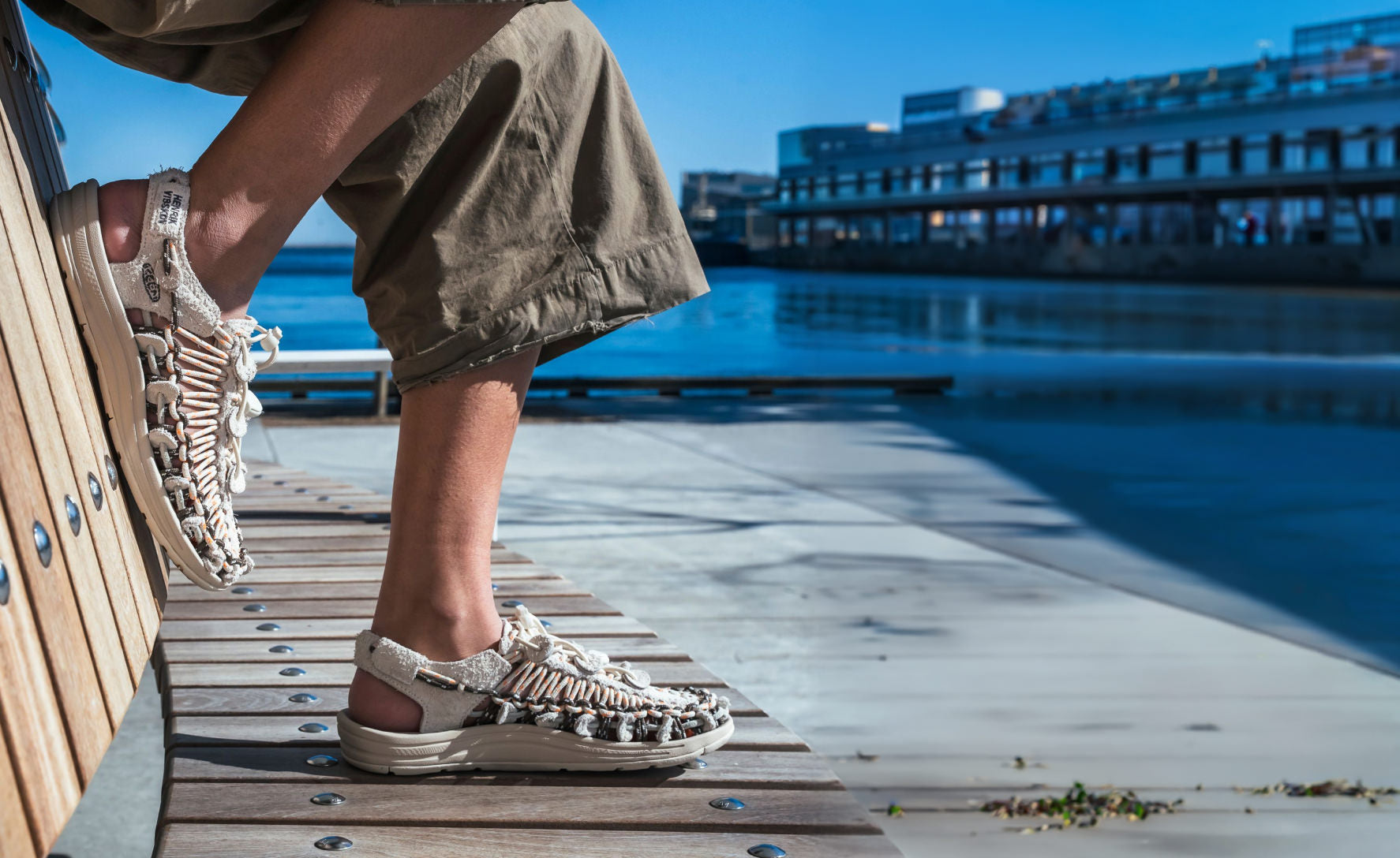 靴 KEEN UNEEK 25cm All Gender UNEEK Leather Henrik Vibskov Sneaker | Tangerine Cream