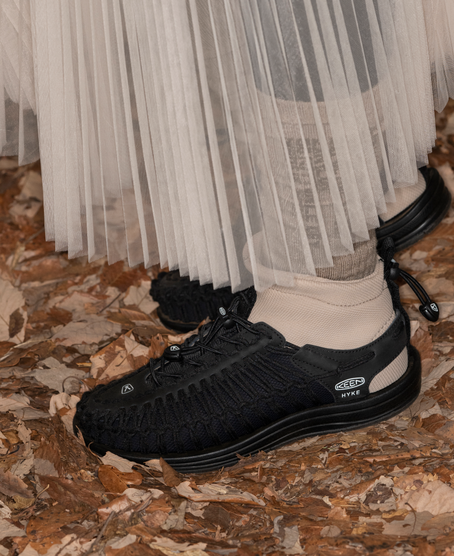 Women's UNEEK High Top x HYKE | HYKE Black | KEEN Footwear Women's UNEEK High Top x HYKE | HYKE Black | KEEN Footwear