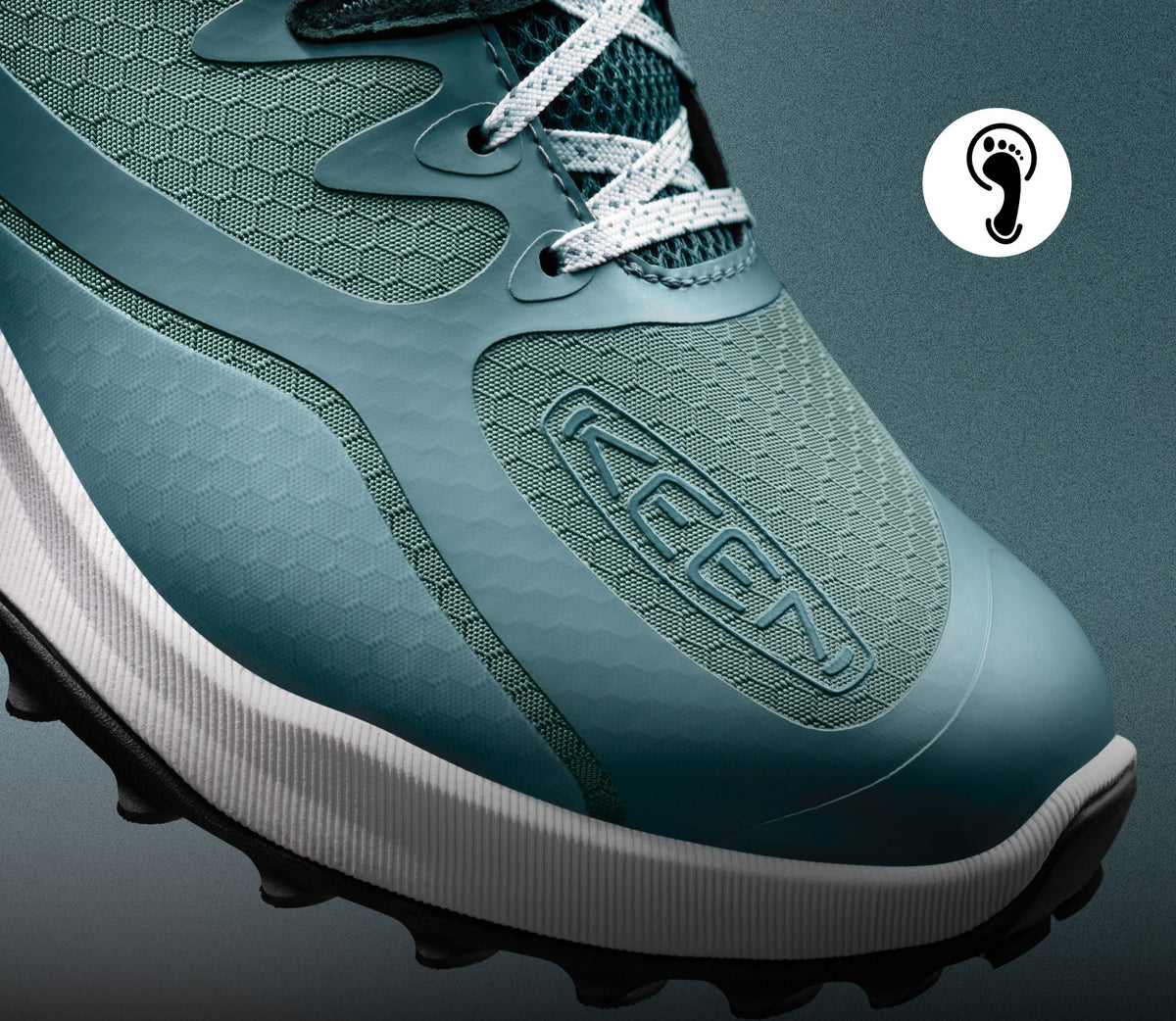 Closeup of toe-box on Zionic boot
