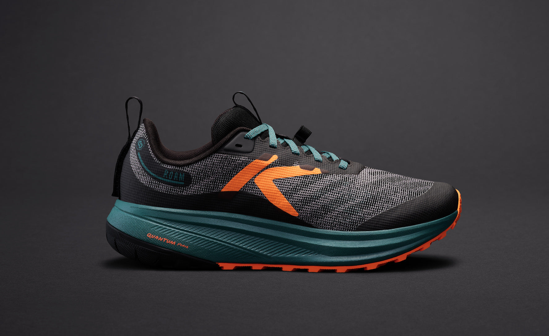Men\'s Olive and Black Athletic Trail Shoes with Orange Accents Men main image 3