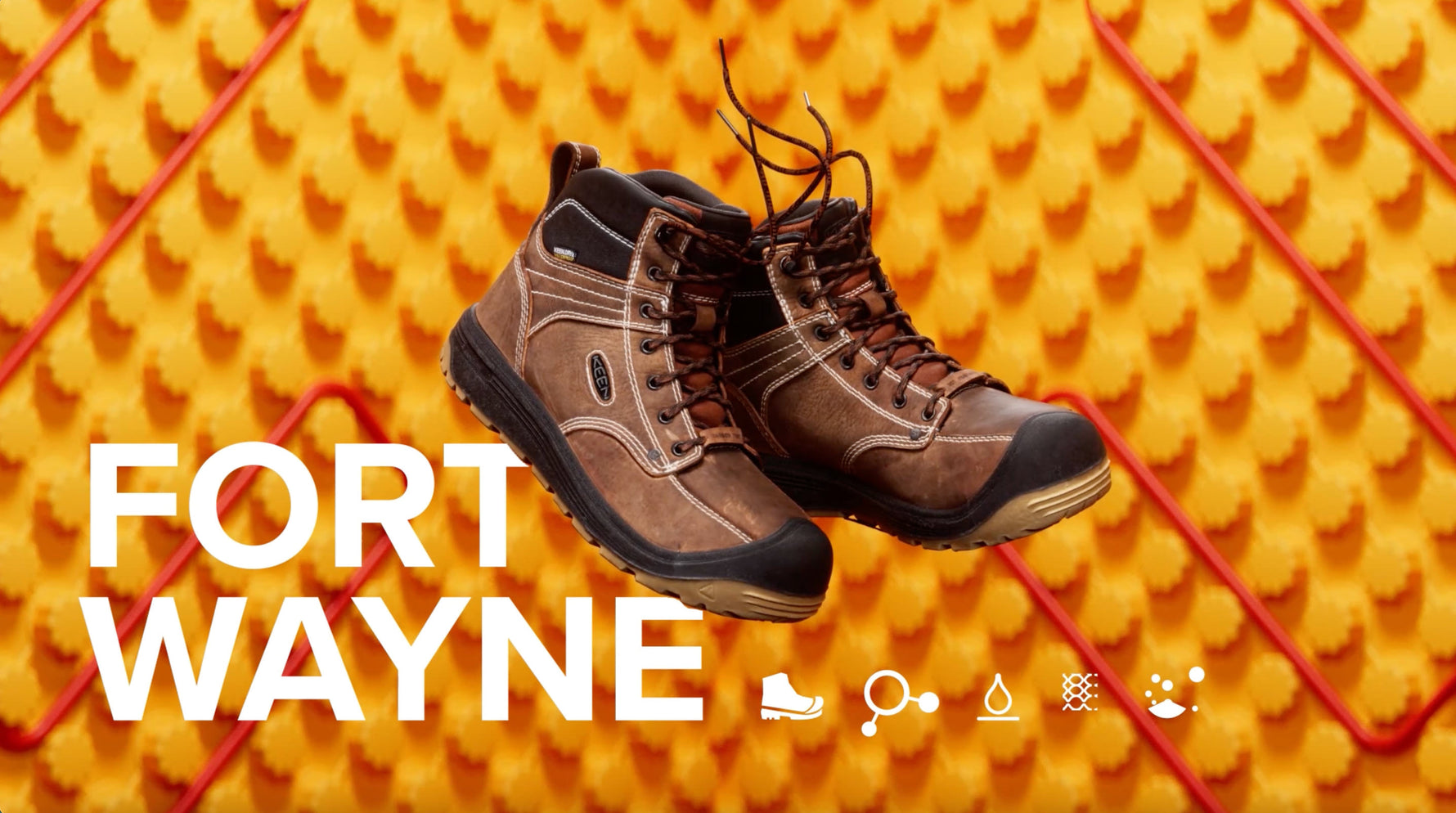 Men's Brown Work Boots Fort Wayne 6" WP KEEN Footwear