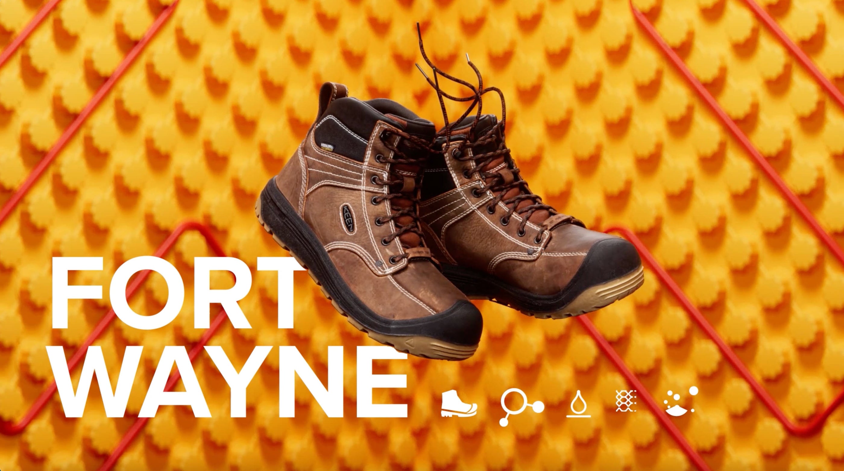 Men's Brown Work Boots Fort Wayne 6" WP KEEN Footwear