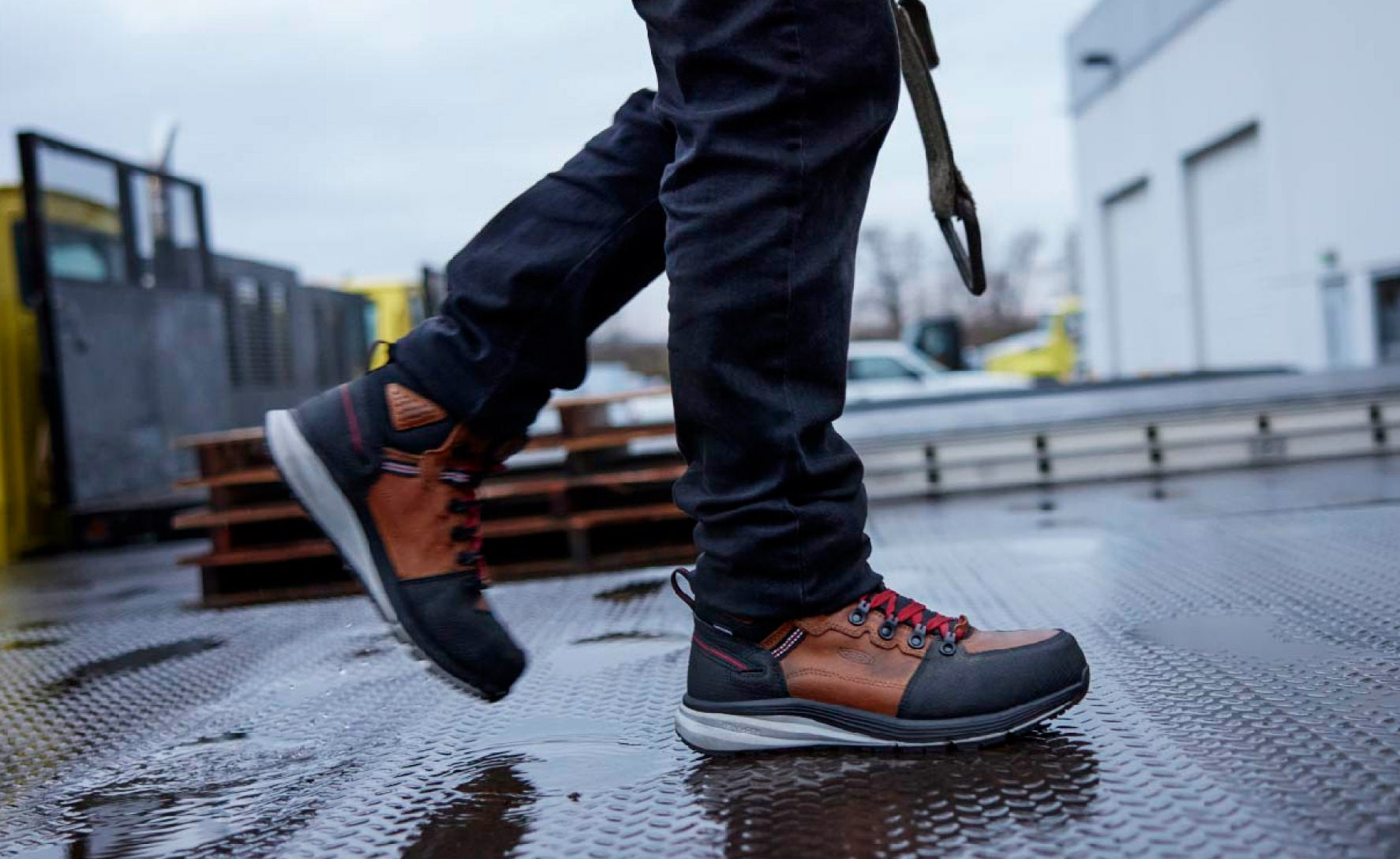 Men's Brown Work Boots - Red Hook Mid WP | KEEN Footwear