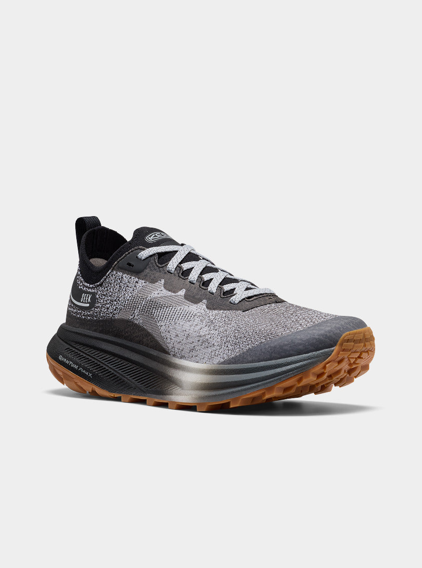 Product shot of women's black Seek Running shoe.