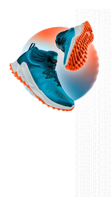 Zionic boots on gradient colored background