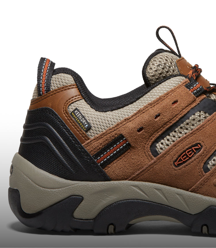Men's Headout Waterproof Brown Leather Hiking Shoe | Bison/Fossil Men's Headout Waterproof Brown Leather Hiking Shoe | Bison/Fossil