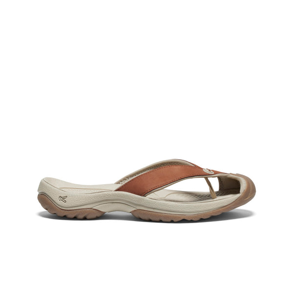 リバプール Women's Waimea Leather Flip-Flop | Taupe | KEEN Footwear