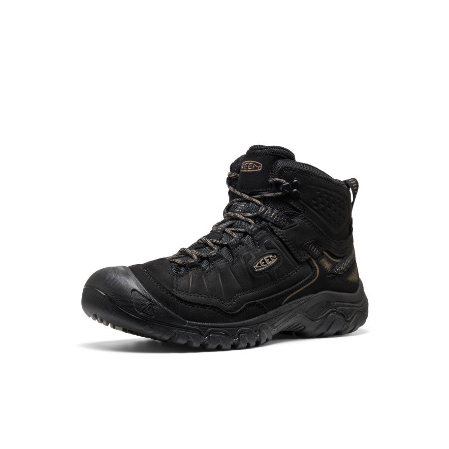 Men's Targhee IV Wide Waterproof Hiking Boot | Triple Black | KEEN