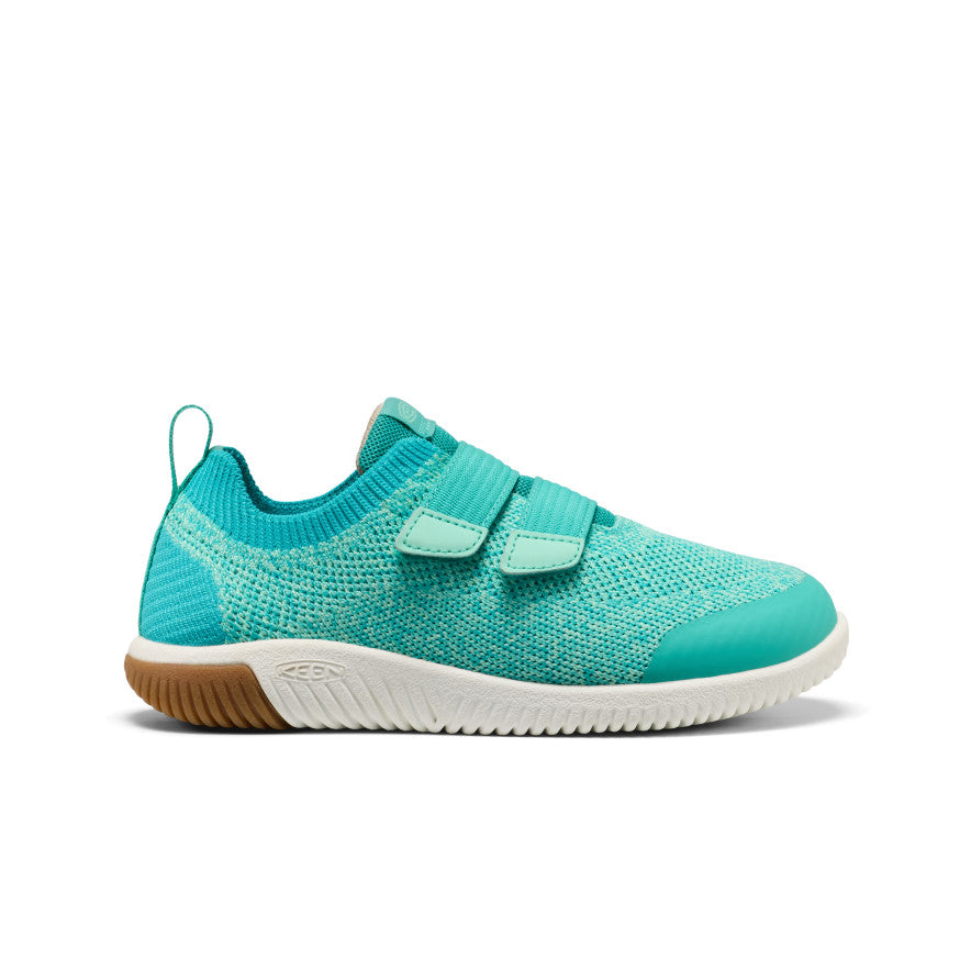 Big Kids' KNX Knit Double Strap | Bright Aqua/Cabbage | KEEN Footwear