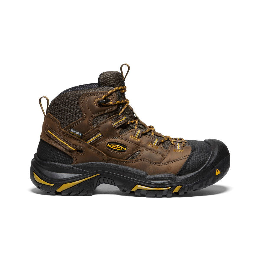 Men's Braddock Steel Toe Work Boots Brown KEEN Footwear