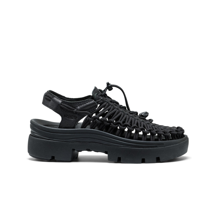 KEEN UNEEK PLTユニーク サンダル23cm BLACK /BLACK All Gender UNEEK PLT Sneaker | Black Smooth Lea | KEEN Footwear