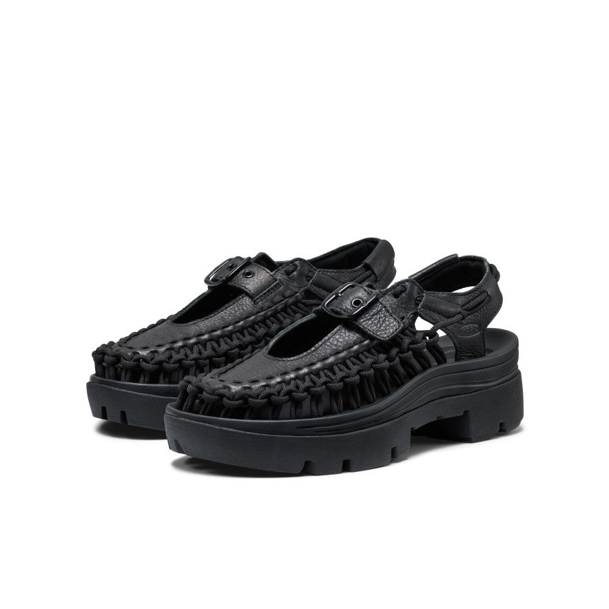 靴 KEEN UNEEK PLT MARY JANE BLACK 23cm All Gender UNEEK PLT Mary Jane Sneaker | Black Smooth Lea | KEEN