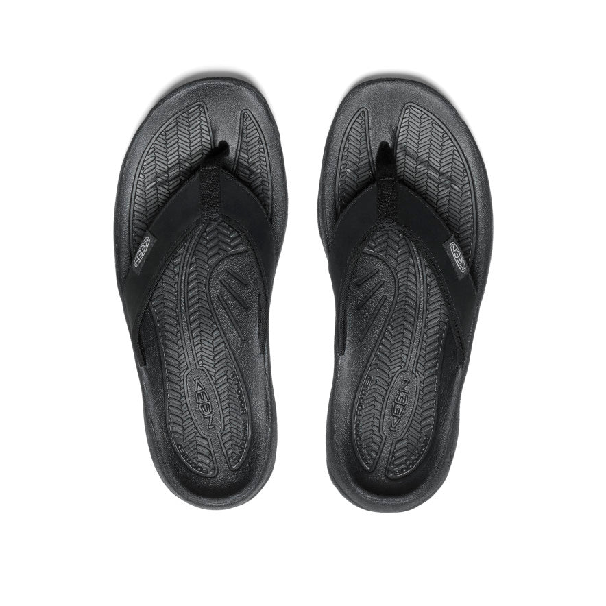 Women's Kona Leather Flip-Flop | Black | KEEN Footwear