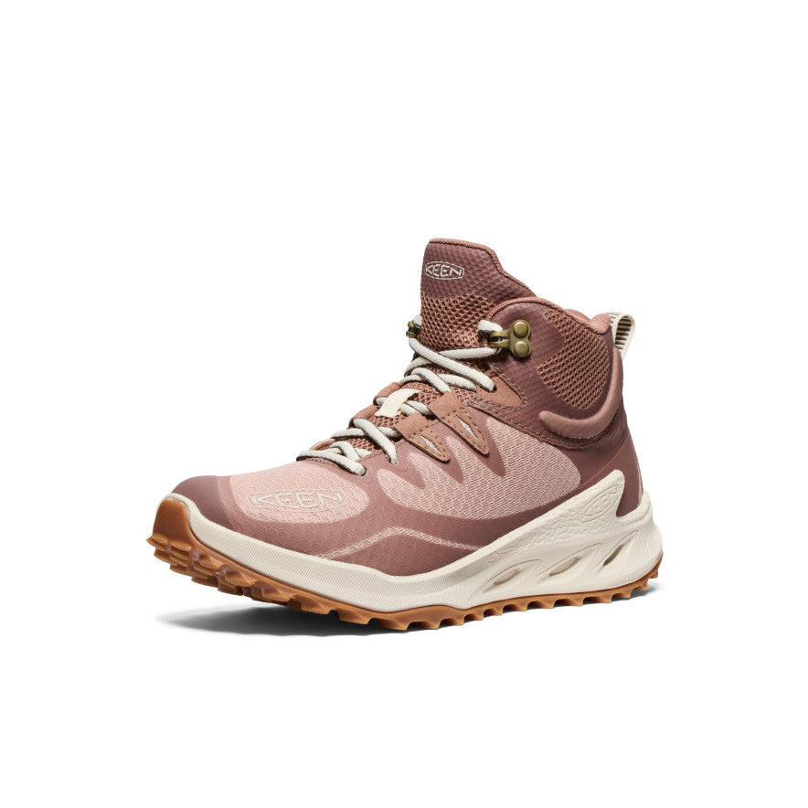 thecozynook コジーノック Women's Zionic Waterproof Hiking Boot | Warm Taupe/Birch | KEEN
