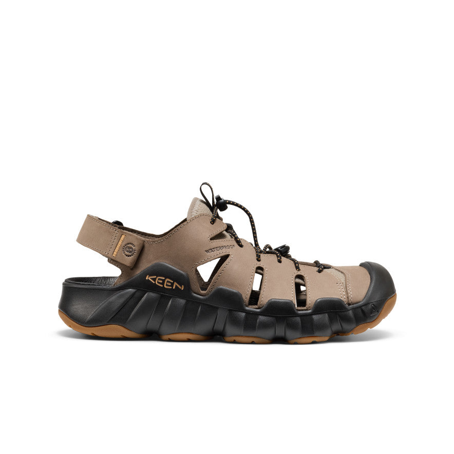 Men's Hyperport Fisherman Leather Sandal | Brindle/Oak Buff | KEEN