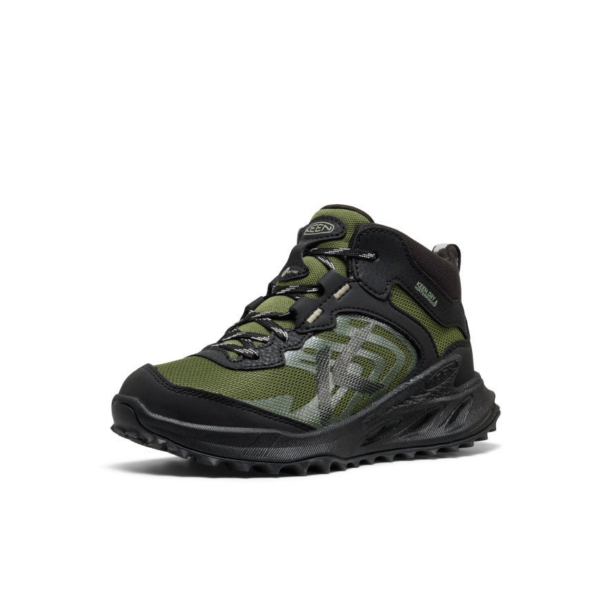 根底 Big Kids' Zionic Waterproof Boot | Black/Bronze Green | KEEN Footwear