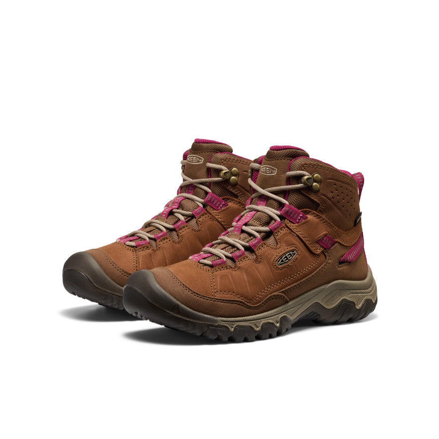 靴 KEEN TARGHEE IV MID WP Big Kids' Targhee IV Waterproof Hiking Boot | Bison/Brindle | KEEN