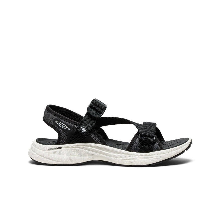 Women's Leiki Open-Toe Sandal Black/Star White KEEN Footwear