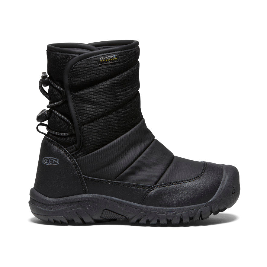 Big Kids' Puffrider Waterproof Winter Boot Black/Steel Grey Regular