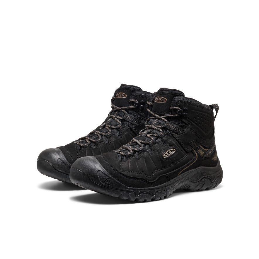 Men's Targhee IV Wide Waterproof Hiking Boot | Triple Black | KEEN