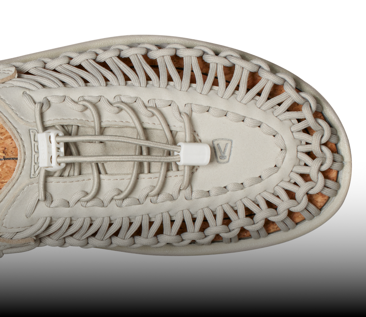 A close-up of the top of a KEEN UNEEK sandal.