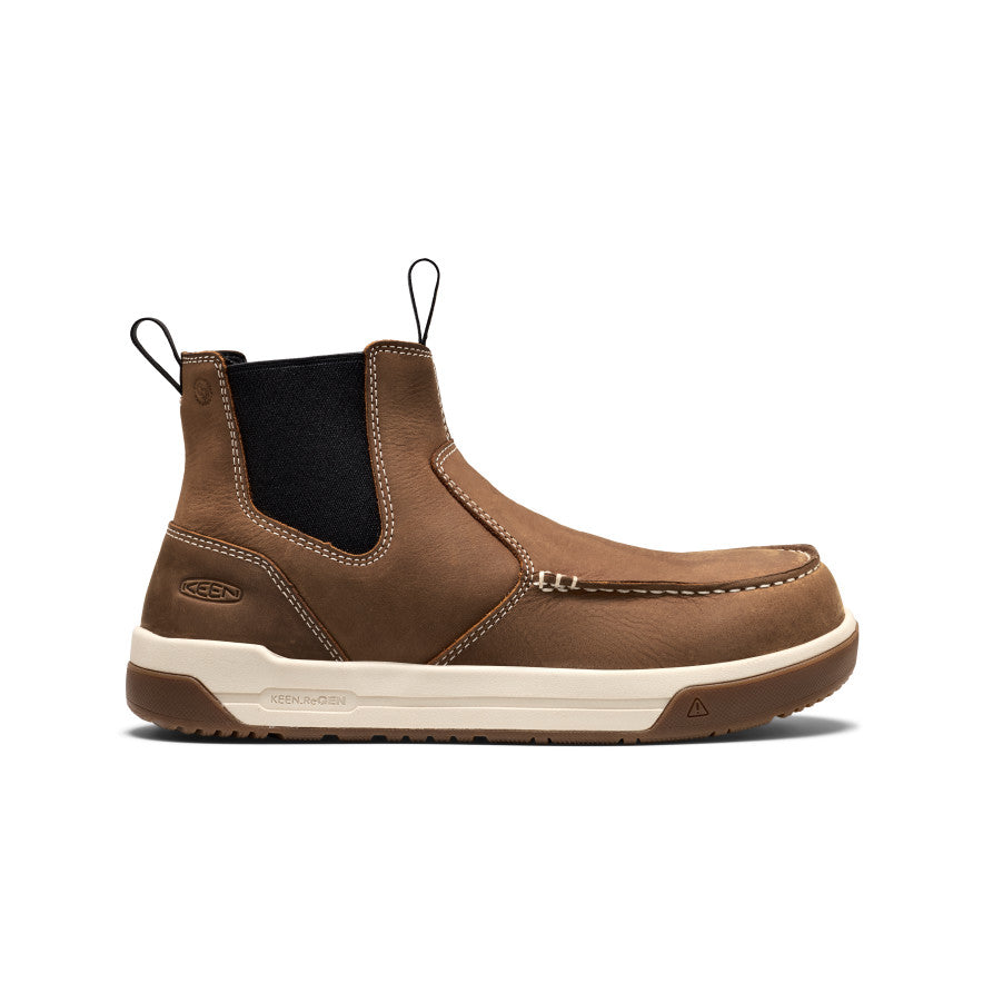 【シーホー】 Men's Gibson Chelsea Work Boot (Carbon Toe) | Belgian/Gum | KEEN