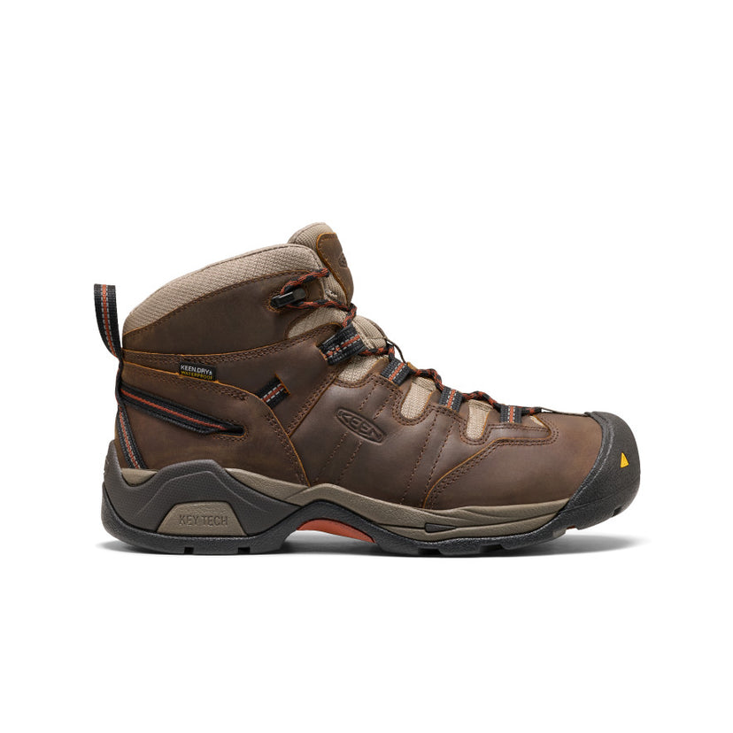 Men's Detroit XT Waterproof Boot (Soft Toe)  |  Black Olive/Leather Brown