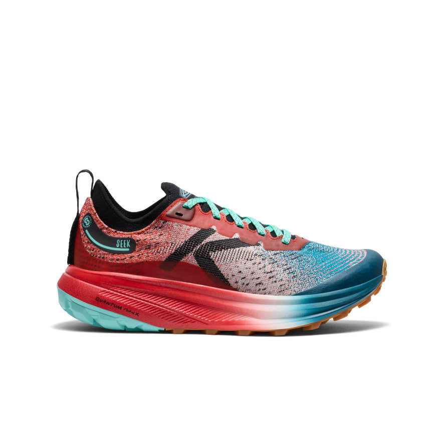 Women's Seek Trail Running Shoe | Grenadine/Ocean Depths | KEEN
