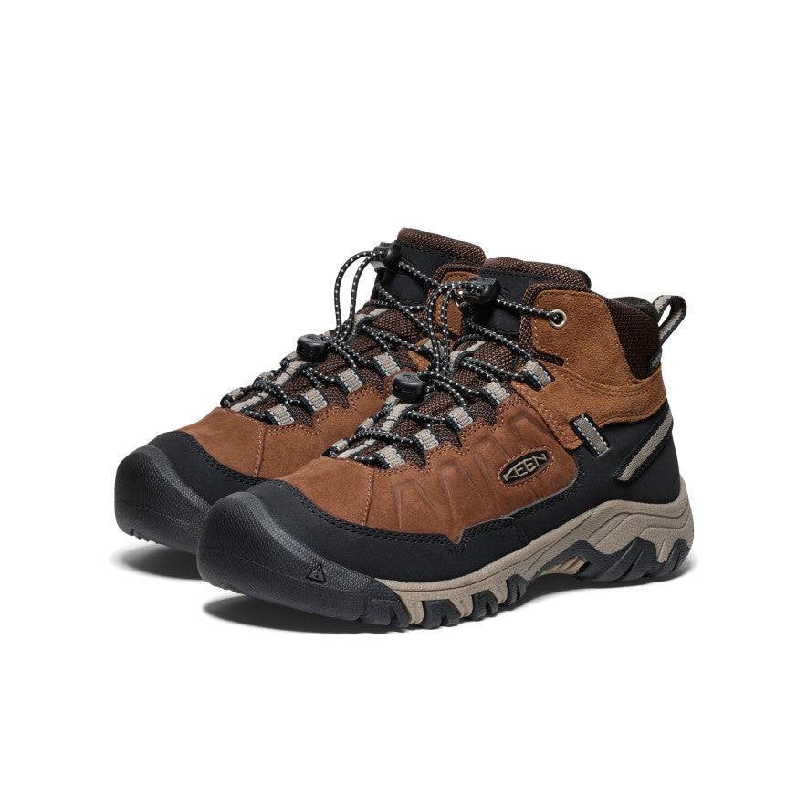 Big Kids' Targhee IV Waterproof Hiking Boot Bison/Brindle KEEN