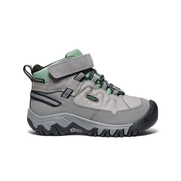 Keen Kids Little Targhee IV Waterproof Hiking Boot Alloy Granite Green 13