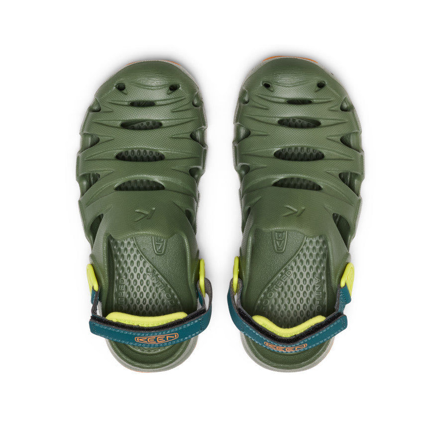 KEEN クライミングシューズ ブラウン/グリーン Big Kids' HyperFLT Clog | Bronze Green/Orange Peel | KEEN Footwear