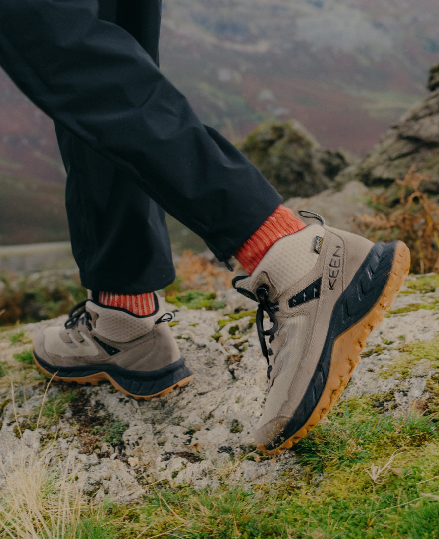 Men's Hightrail Waterproof Hiking Boot | Safari/Steel Grey | KEEN