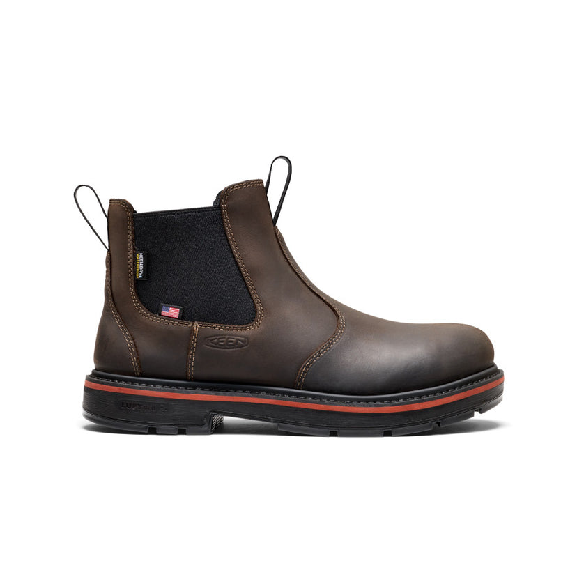 Men's Liberty Chelsea 90° Heel Waterproof Work Boot (Carbon Toe)  |  Coffee Bean/Black