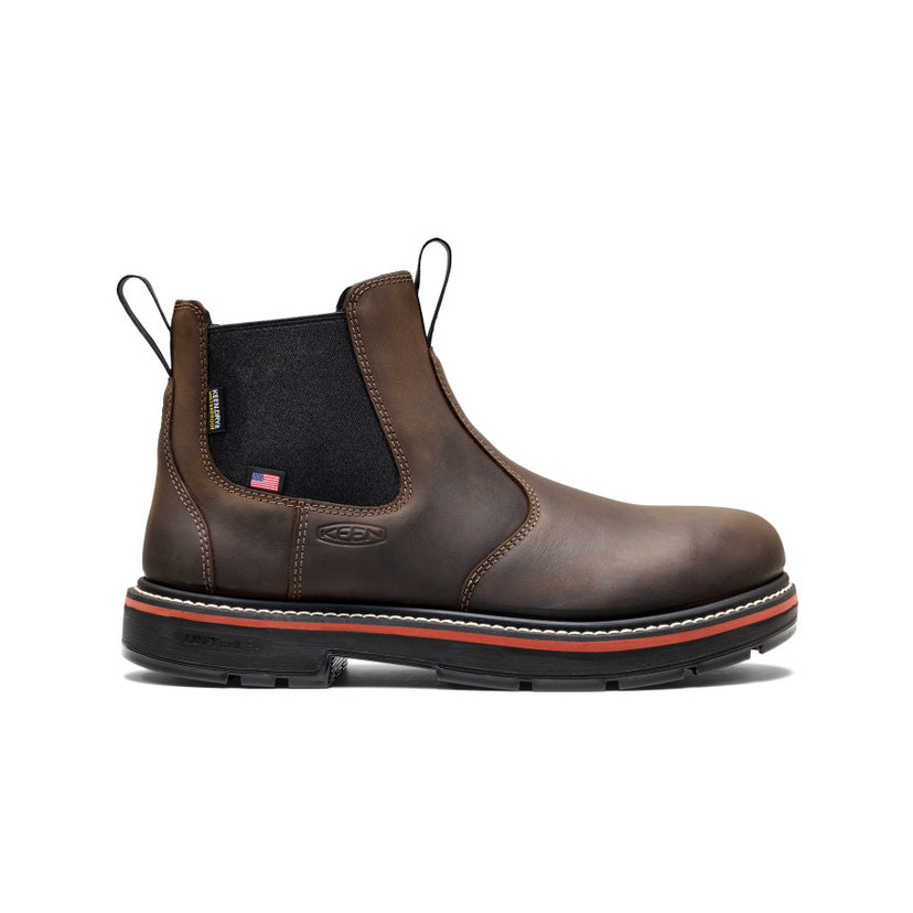 Men's Liberty Chelsea 90° Heel Waterproof Work Boot (Soft Toe)  |  Coffee Bean/Black