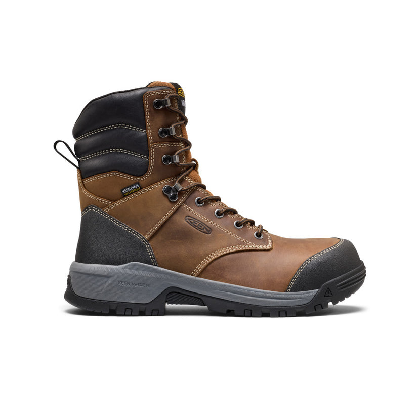 Men's Evanston 8" Waterproof Work Boot (Carbon Toe)  |  Bison/Black