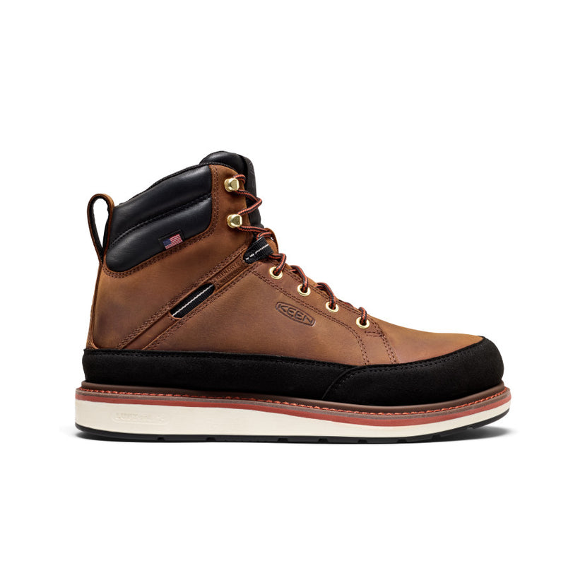 Men's Liberty Racer 6" Waterproof Work Boot (Carbon Toe)  |  Bison/Black